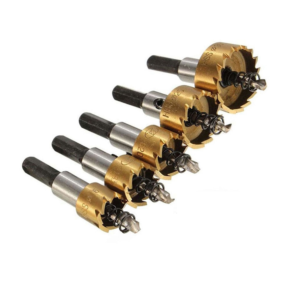 Fura Tudo - Titanium Dril ™ Kit 05 brocas serra copo