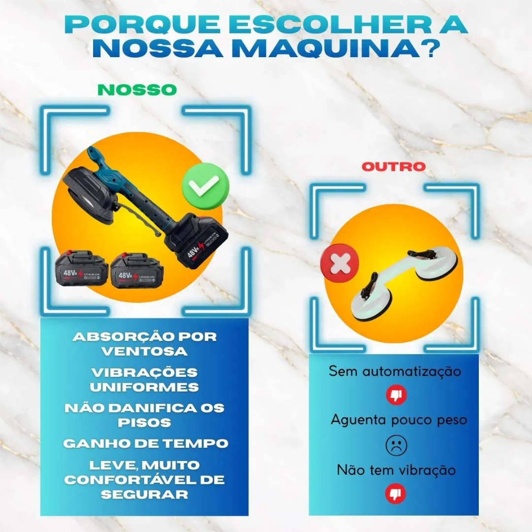 Assenta Pro Fix™ | Máquina Profissional de Assentar Piso + SUPER BRINDE