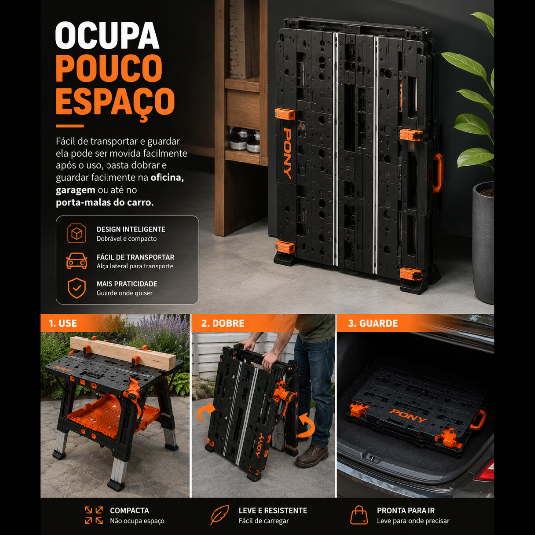 Work Master Pro™ Bancada Multiuso Cavalete + SUPER BRINDE