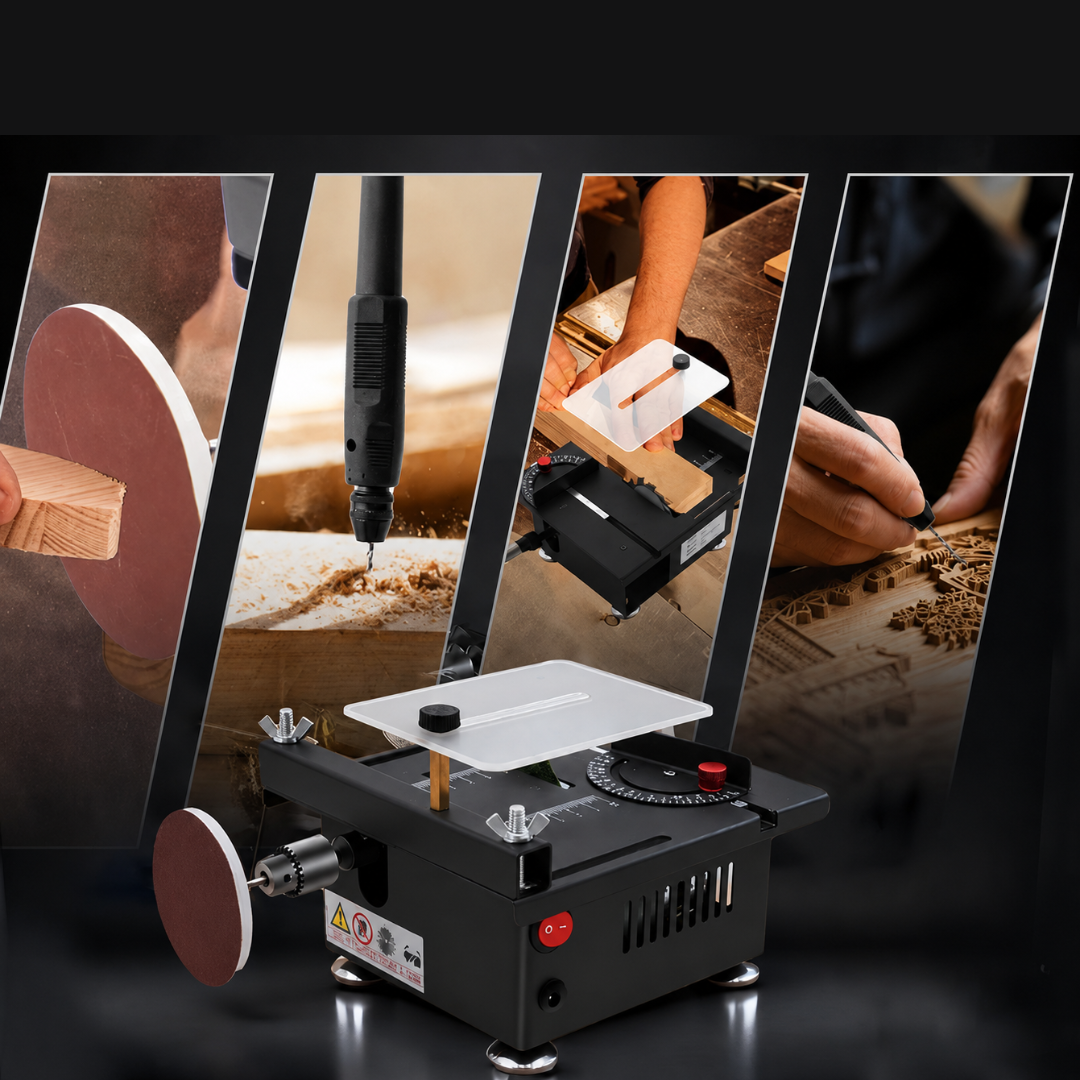 MultiCut Pro™ Mini Serra De Bancada Multifuncional  + Kit completo