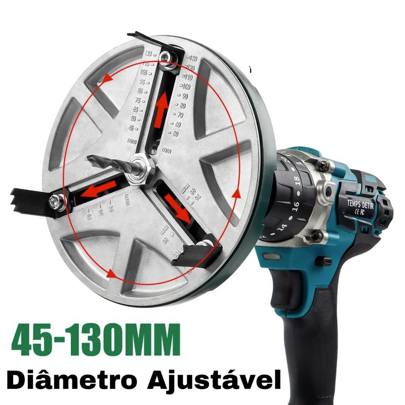 Gabarita Corte - Perfect Stell ®  Perfurador Multifuncional Ajustável 45-130mm