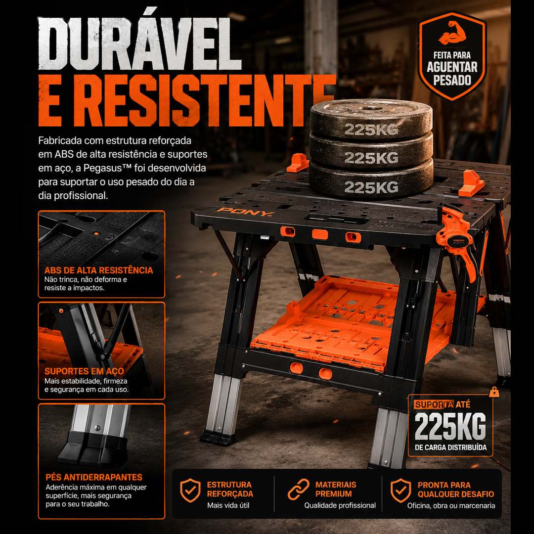 Work Master Pro™  Bancada Multiuso Cavalete + SUPER BRINDE