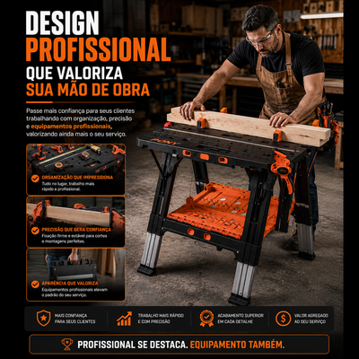 Detalhe da bancada Work Master Pro 2