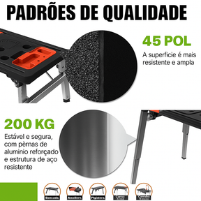 Work Master™ – Bancada Multifuncional 7 em 1 (DESCONTO EXCLUSIVO )