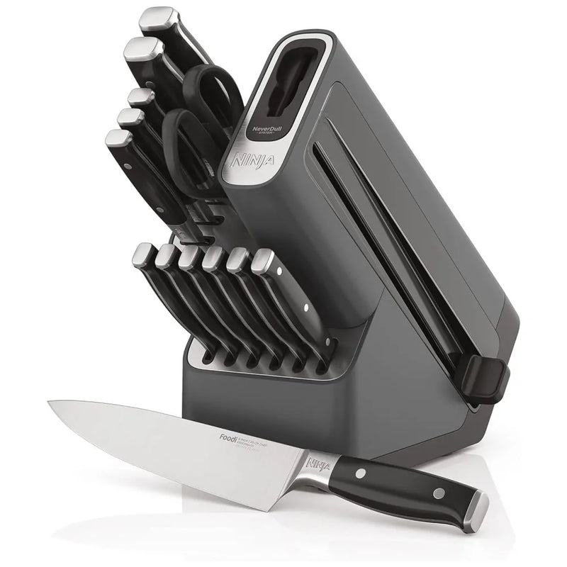 ChefMaster™ – Kit 12 Facas  Premium  em Aço Alemão com Afiador Integrado