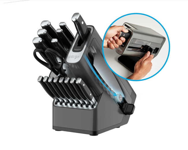 ChefMaster™ – Kit 12 Facas  Premium  em Aço Alemão com Afiador Integrado