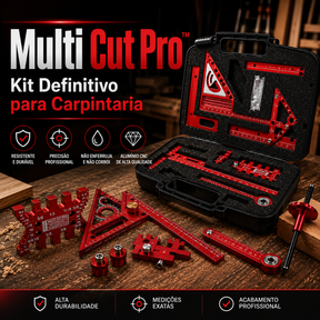 Multi Cut Pro™ – Kit Profissional de Medição para Carpintaria com 10 Peças